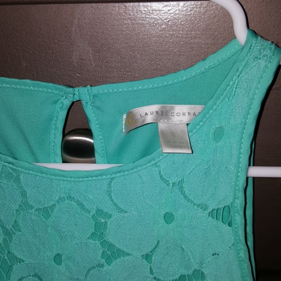 Lauren Conrad mint green cotton lace skater dress - Picture 3 of 6